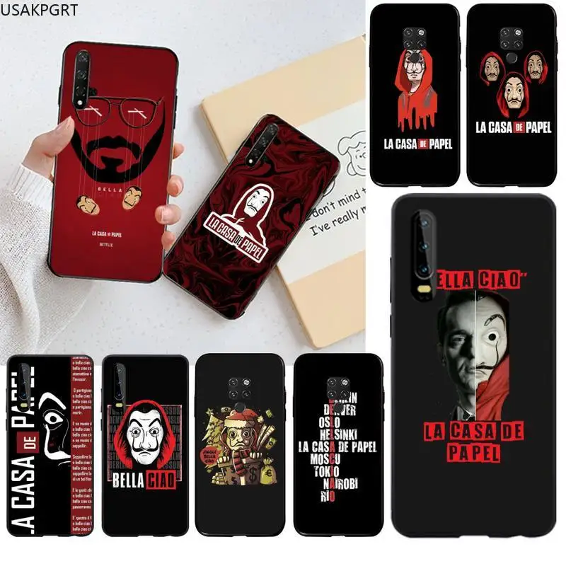 Чехол USAKPGRT с надписью la casa de papel для телефона Huawei P40 P30 P20 lite Pro Mate 30 20 P Smart 2020 prime |