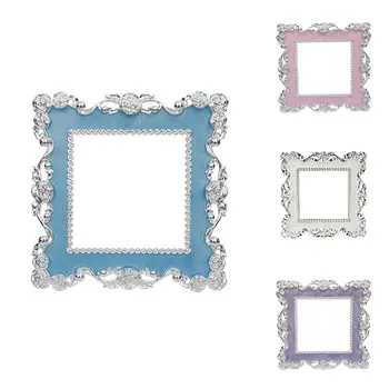 

Fashion Wall Switch Decal Silver Rose Frame Switch Sticker Home Living Room Decoration Resin Surround Switch Sticker