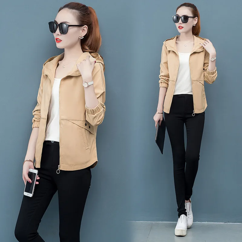 

Fashion Slim Fit Slimming WOMEN'S Dress Jacket Tops 2019 Autumn New Style Lady Hat Versatile Clothes