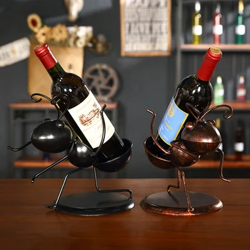 

Wine Racks Iron Swing Decorative Wine Frame Creative Bottle Display Stand Wire Crafts Christmas