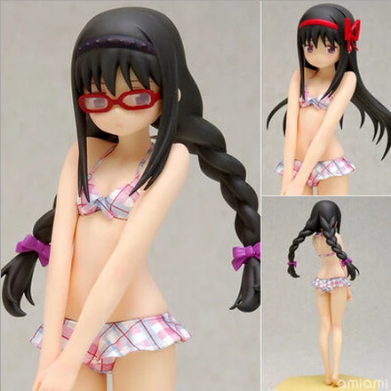 

16cm Puella Magi Madoka Magica Akemi Homura swimsuit action figure toys collection doll toy girl Christmas gift with box