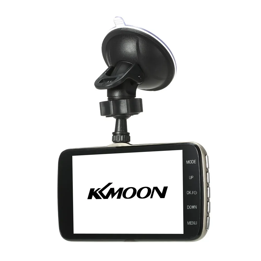 KKmoon " двойной объектив Автомобильный видеорегистратор видеокамера светодиодный ночного видения/Обнаружение движения/циклическая запись