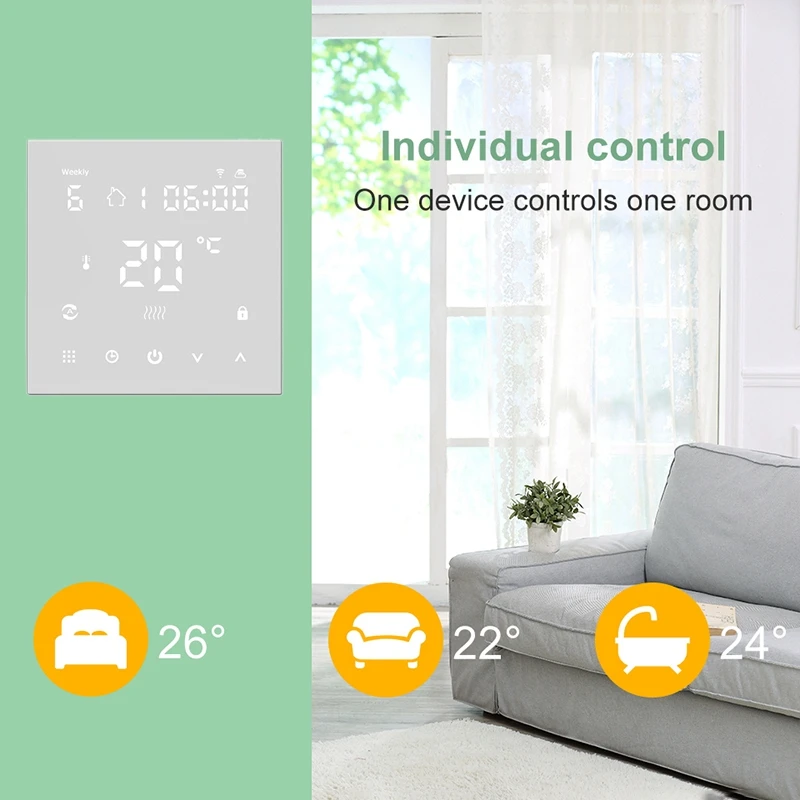 Умный термостат с Wi-Fi, регулятор температуры, электрическая система подогрева пола, термостаты, цифровое напольное электрическое