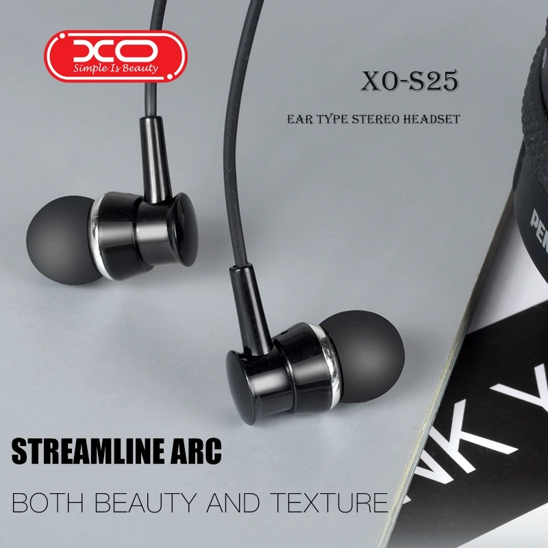 XO S25 проводные наушники-вкладыши Универсальные 3,5 мм наушники качественные музыкальные наушники стерео гарнитура для samsung Xiaomi телефон компьютер
