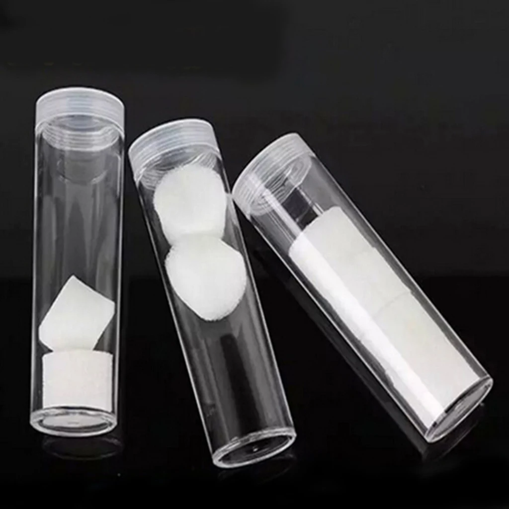 10Pcs 22.9mm Applied Protective Tube Holder Clear Round Cases for Coin/ Medicine Pill Vitamin Storage Box Boxes