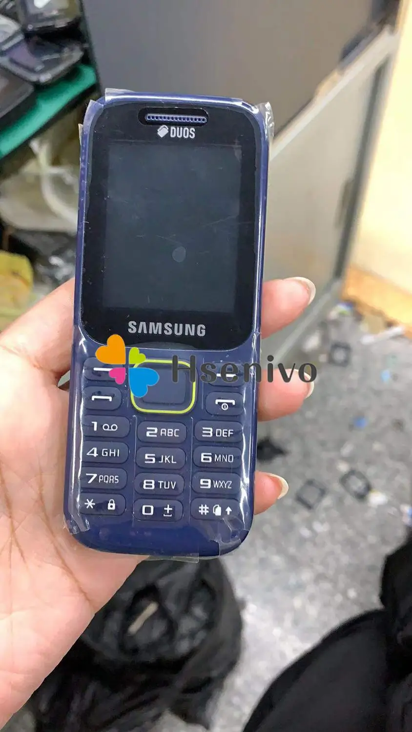 Синий B310E разблокированный мобильный телефон samsung Guru Music 2, две sim-карты, мобильный телефон, английская/Русская клавиатура - Цвет: Синий