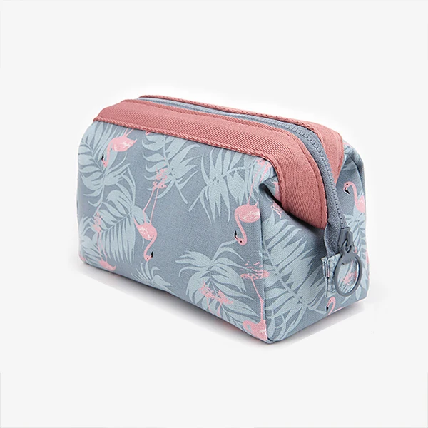 Nova moda saco de cosméticos feminino flamingo à prova dwaterproof água sacos de maquiagem organizador de viagem kits de higiene pessoal portátil sacos de maquiagem esteticista