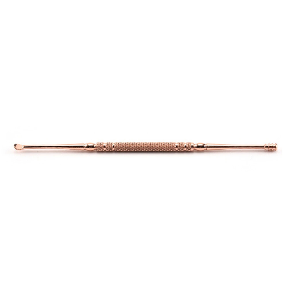 1 Set Rose Gold Practical Stainless Steel Ear Pick Wax Remover Curette Ear Scoop Spoon Earwax Clean Send at Random