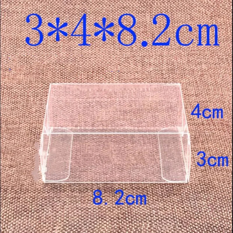 Feiluan store 100 шт Прозрачная ПВХ коробка 3x4x8 2 см Рождественская для яблок Игрушечная