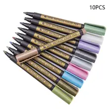 12PCS Colorful Waterproof pen Car Tyre Tire Tread CD Metal Permanent Paint markers Graffiti Oily Marker Pen stationery