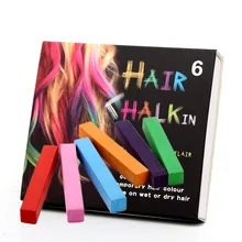 Абсолютно новые 6 цветов/12 цветов нетоксичные временные DIY Волосы Мел Цвет пастельные красители салонный комплект