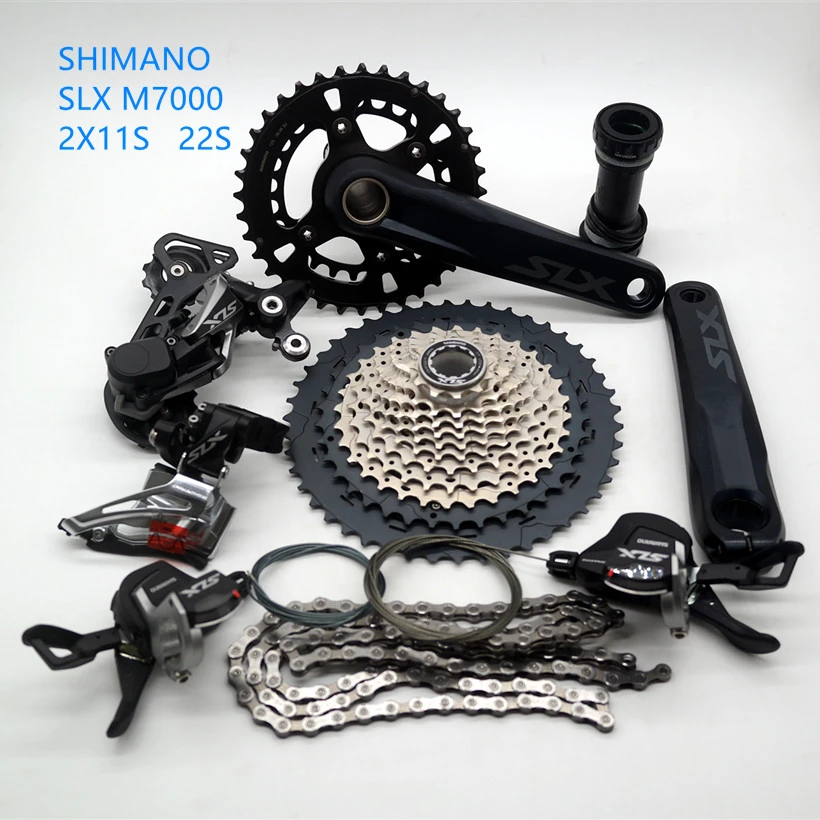 Shimano ギアセット Slx M7000 M7100 2x11s 22スピード 170 175mm ブレーキなしのマウンテンバイクディレイラーグループ Aliexpress Sports Entertainment