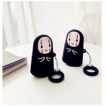 

Earphone Case For Apple Airpods 2 Case Silicone Cute Cartoon No Face Man Protective Cover For Headphone Earbud Case Ring Strap