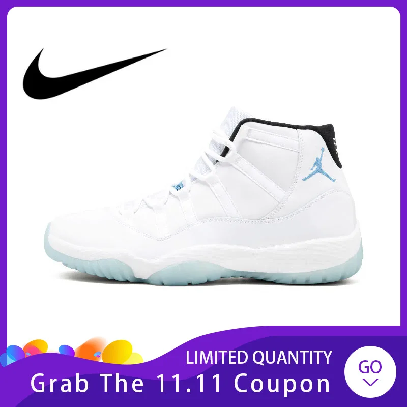 

Original Authentic NIKE Air Jordan 11 Retro Legend AJ11 Men's Basketball Shoes Wear Resistant Athletic Designer Footwear 378037