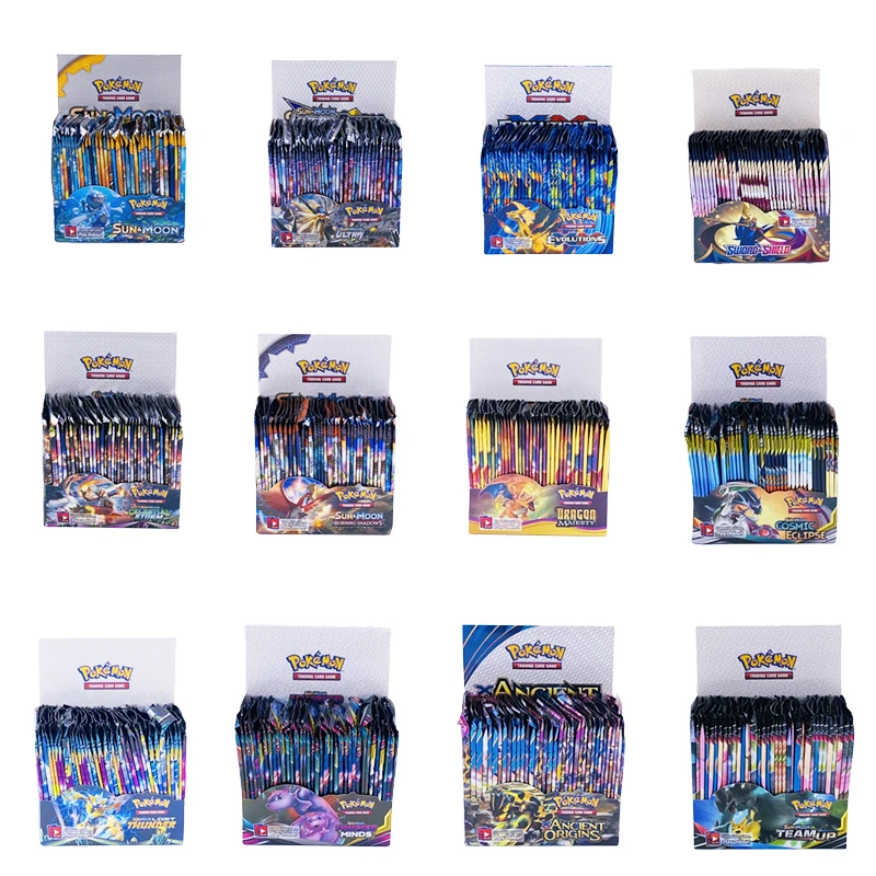 

324Pcs/Box Style Pokemon Card Sun & Moon Hidden Fates English Evolutions Booster Collectible Trading Card Game Children Toys