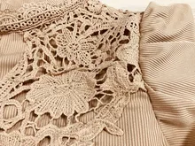 Shirts Simplee Ruffle Khaki Top Knitted-Top Flower Long-Sleeve Winter Fashion New Solid