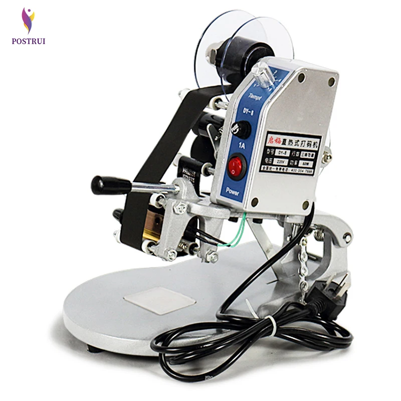 

DY-8 Manual Direct Thermal Hot Foil Stamping Coding Printer Date Ribbon Coder Machine 220V