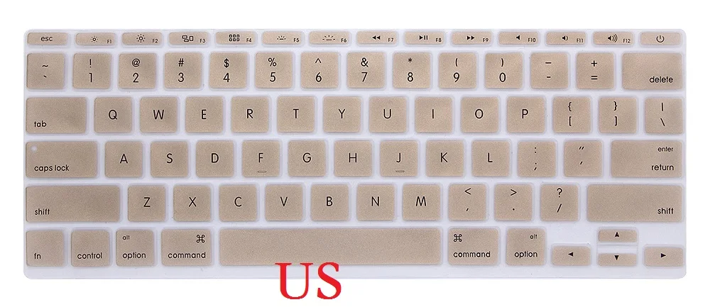 US-Gold Мягкая силиконовая клавиатура для Macbook Air 11, чехол для клавиатуры A1465 A1370, Защитная пленка для клавиатуры - Цвет: US-Gold