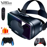 Virtual Reality 3D VR Headset Smart Glasses Helmet for Smartphones Cell Phone Mobile 7 Inches Lenses Binoculars with Controllers 1
