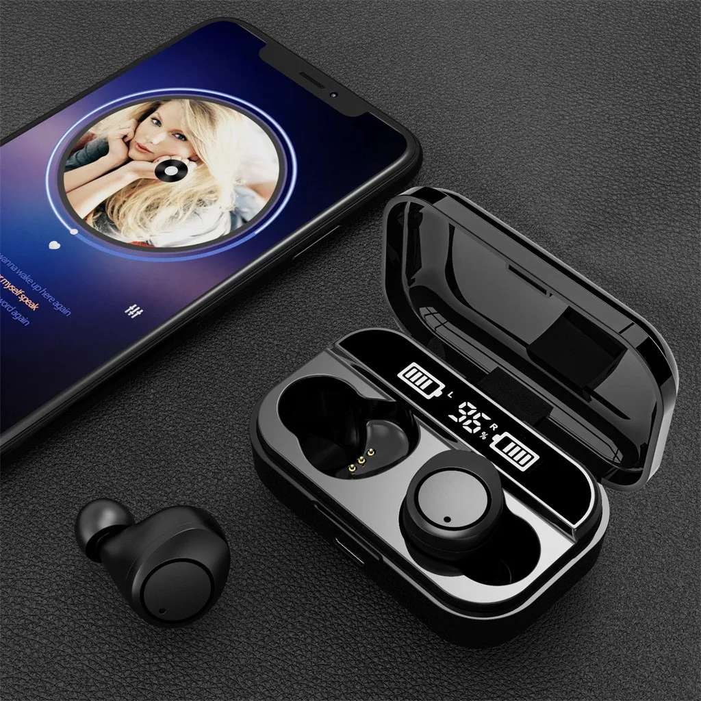 40 # беспроводные наушники Bluetooth 5 0 Спортивные Беспроводные светодиодный дисплей