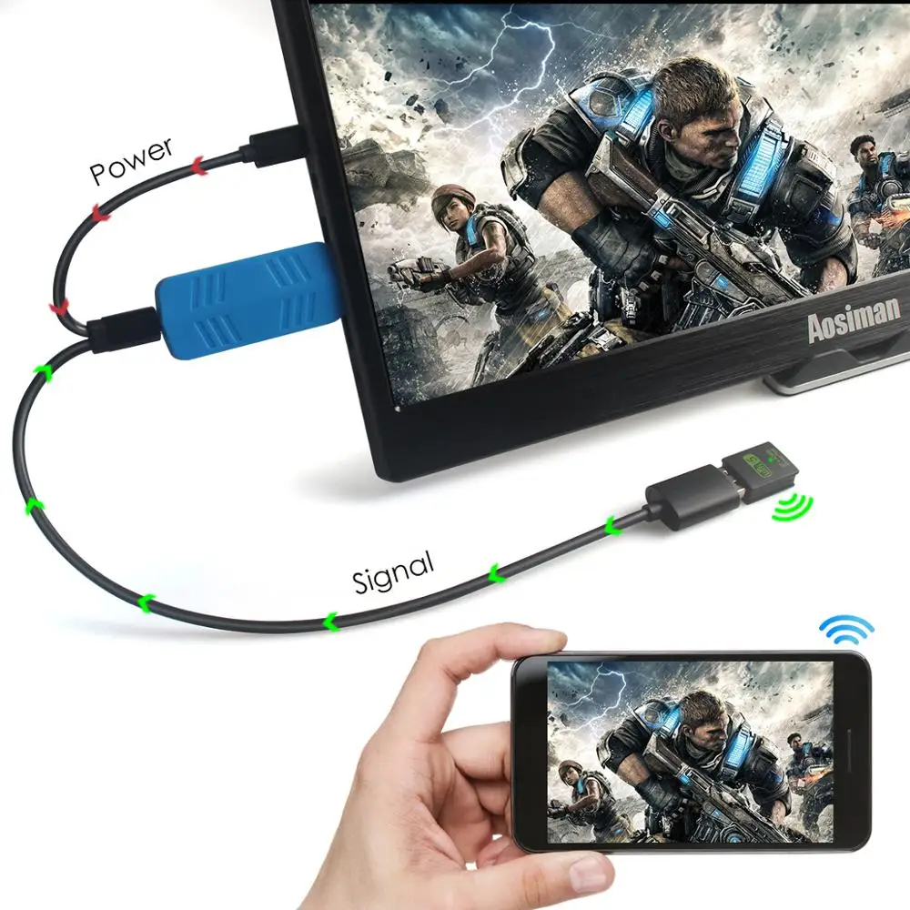 Беспроводной адаптер HDMI для мобильного телефона с поддержкой Airplay|Мониторы| |