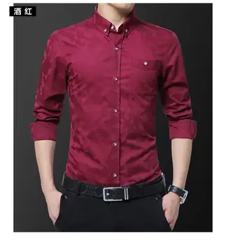 

Business Blouse Men clothing Dress Formal Shirts for Man Slim Long sleeve Men's Shirt Plaid print White Red Blue Plus Size M-5XL