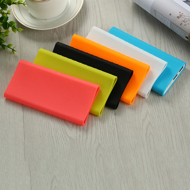 Чехол для Xiaomi Power Bank 2 10000 мАч резиновый силиконовый чехол цветной защитный