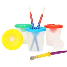 Цветная Пластиковая кисть для письма, чашка, ручка для мытья, контейнер для мытья детей, сделай сам, ручная работа, масляная краска чашки, кисти для рисования, художественная поставка