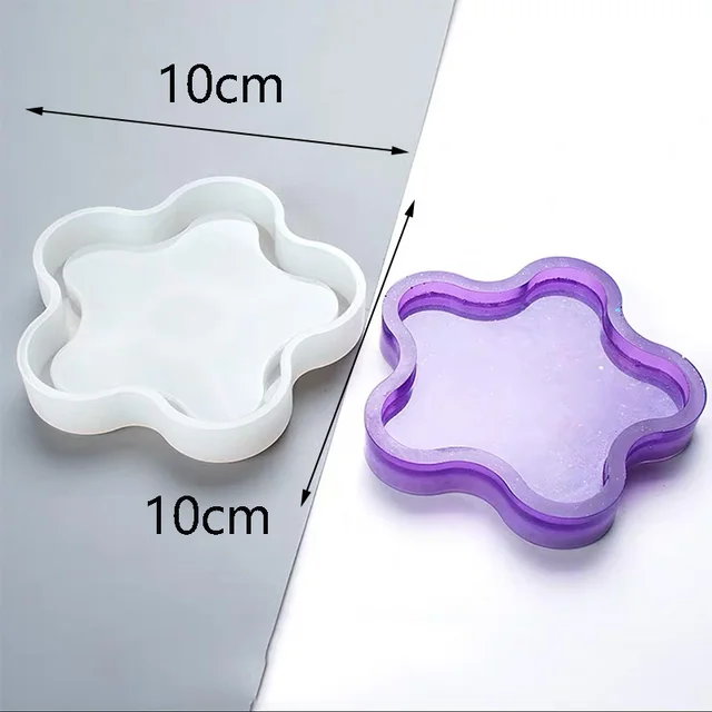 Various Design Silicone Pallet Molds Hexagonal Coaster Molds Heart-shaped Round Square Oval Concrete Pallet Molds H  mold