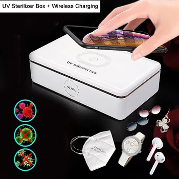 

Smart UV Sanitizer Phone Ultraviolet UV Sterilizer Box Uvc Light Portable Automatic Disinfection Box with Wireless Charging