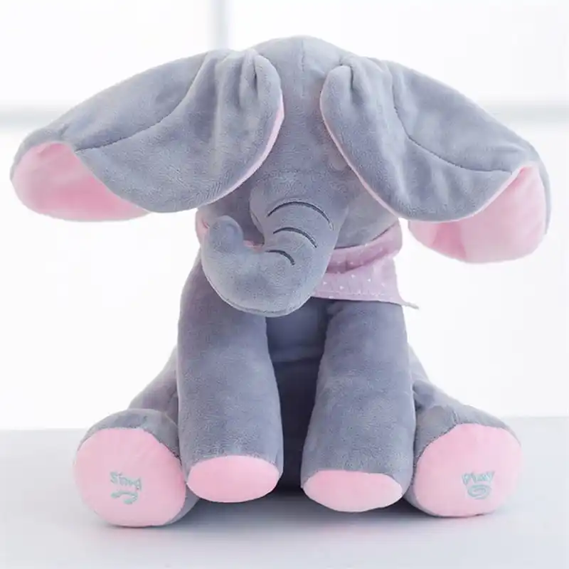 elephant peek a boo plush toy