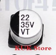 Оригинальный новый Электролитический Конденсатор SMD 22 35 в мкФ 6 3*5 4 мм шириной = 3