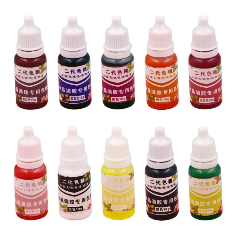 

10 Pcs/set Resin Pigments Highly Concentrated Oily Colorant DIY Crafts Jewelry Crystal Epoxy Color Paint