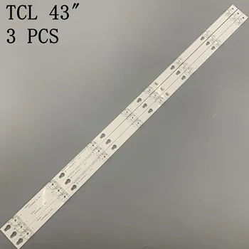

LED backlight strip 8 lamp for TCL 43"TV D43A810 L43F1B L43P1A-F 43HR330M08A2 V5 Shine0n 2D02636 DS-4C-LB4308-HR02J