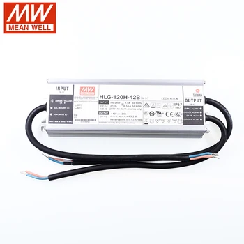 

MEAN WELL HLG-120H-42B 42V Dimming Power Supply 110V/220V AC to 42V DC 2.9A 120W waterproof IP67 Dimmable LED driver Transformer
