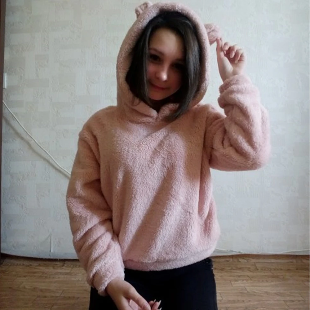 hoodie teddy fleece
