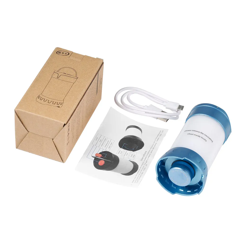 Linterna LED para acampada, luz de emergencia de larga duración, para senderismo, carga USB, impermeable, 3 colores, HBD-CL06, 2021