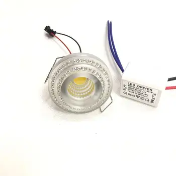 

5Stück 3 W LED Mini Einbauleuchte Rund verstellbarer Spot Deckenlampe 220 V LED-Schrankleuchte