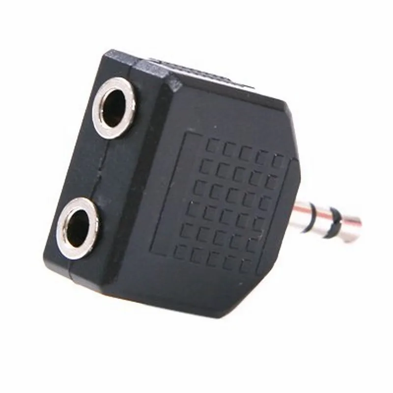 Аудиоадаптер со штекером 3 5 мм и гнездовым разъемом 2x3 мм|splitter audio|3.5mm malestereo speaker plugs