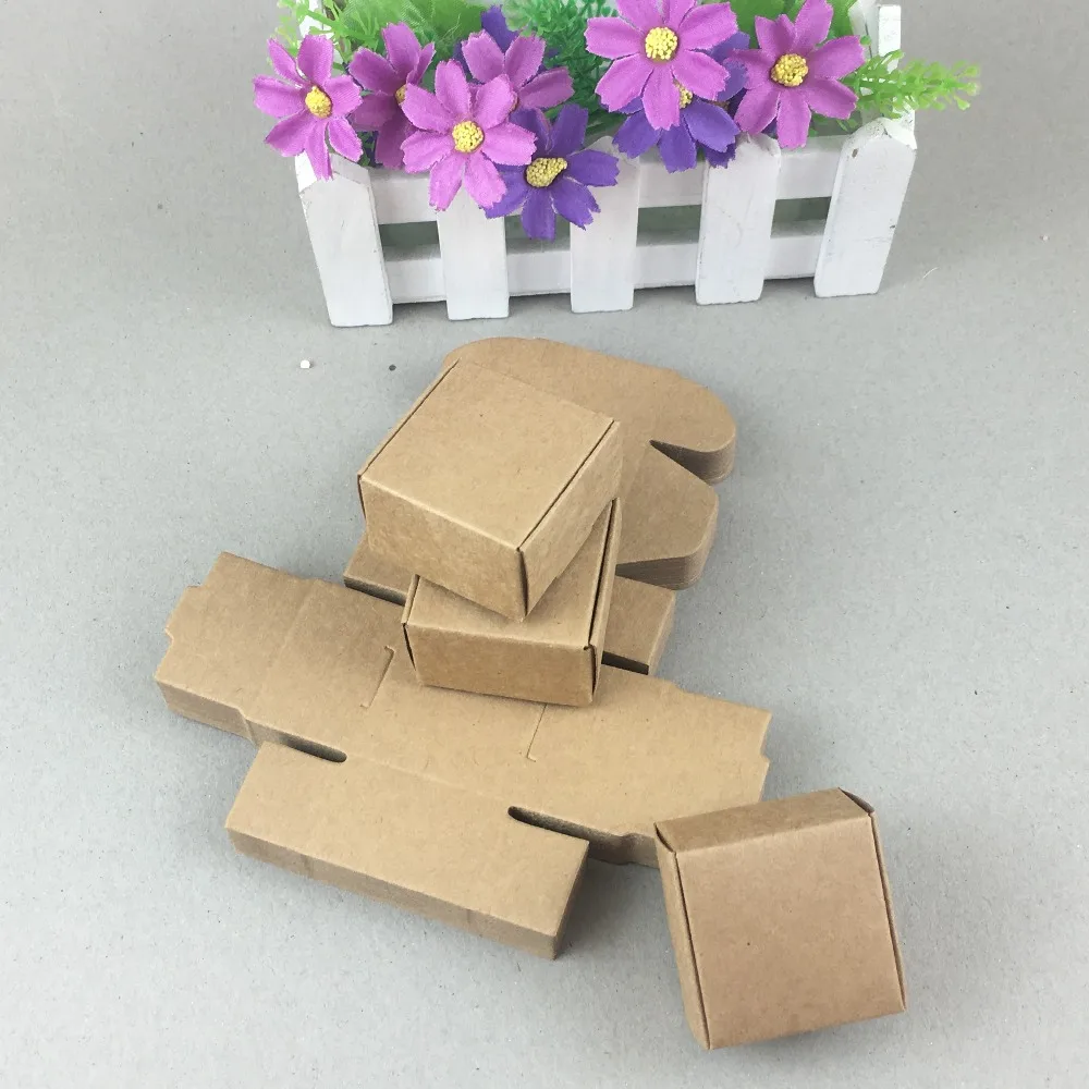

200pcs/lot- brown Paper Party Boxes, Aircraft Cardboard Packing Boxes, Handmade Soap/ Candy/ Gift Boxes