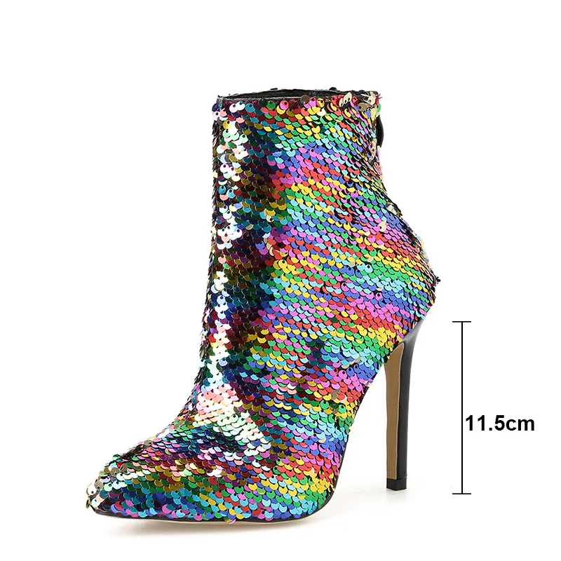 rainbow high heel boots