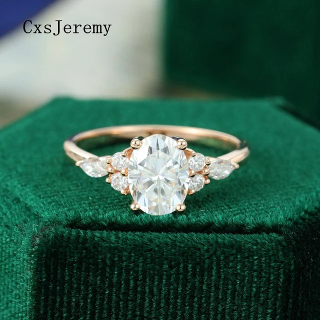 Gold Moissanite diamond rings. Yellow Gold Moissanite Rings. – VK. Diamonds