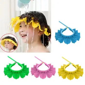 

Baby Silicone Shampoo Shower Bathing Cap Adjustable Infants Protection Visor Cap