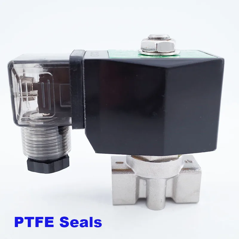 GOGO GSPU-03T 20bar PTFE уплотнения 2-ходовой водяной электромагнитный клапан 1/4 &quotBSP 220V 12V 24V
