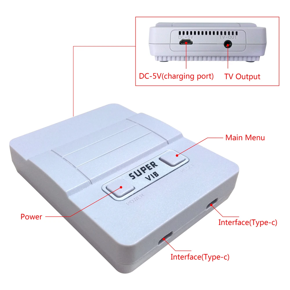 Игровая приставка Super VIB TV Games SNES Mini 8 битная ретро консоль для видеоигр встроенные