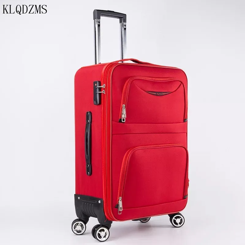 KLQDZMS 20’’22’’24’’26’’28 Inch Hot Sell Oxford Wheeled Travel  Leisure Suitcase Trolley Women Men Carry On Cabin Luggage