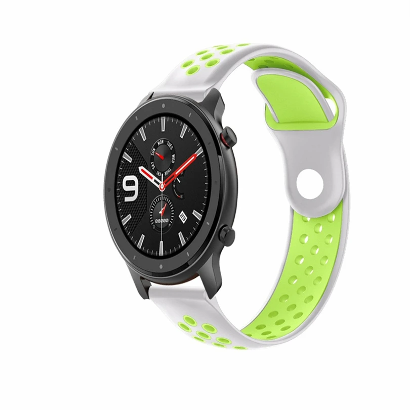 Для Huami AMAZFIT GTR 47 мм Смарт-часы силиконовые спортивные сменные часы ремешок на запястье модный простой черный#4
