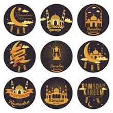 

90pcs Ramadan EID Mubarak Decorations Paper Sticker Gift Lable Seal Sticker Islamic Muslim Eid al-fitr Decoration Supplies