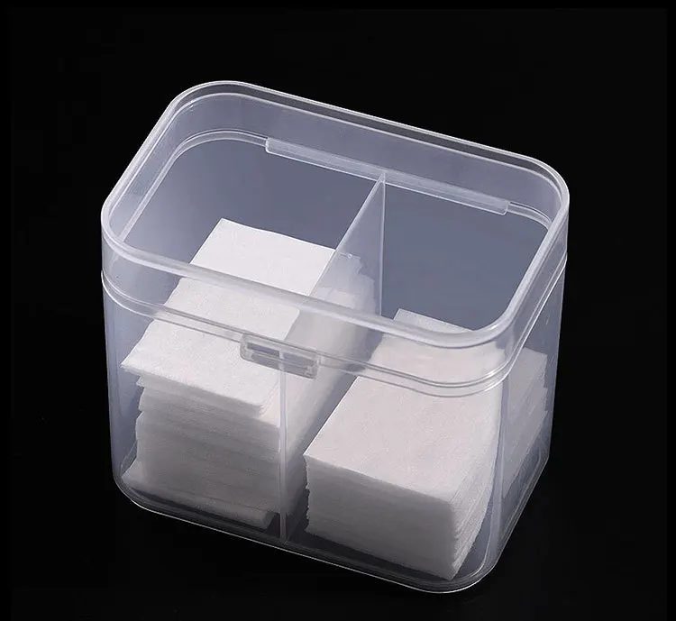new Cotton sheet storage box Nail manicure Box Plastic Shell Hard High Quality Empty Container Transparent Nail Art Tool