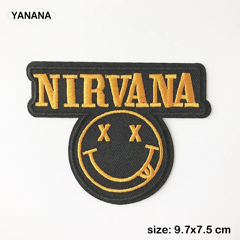 Нашивки Nirvana нашивки вышитая аппликация Швейные железные значки на одежду Одежда Аксессуары - Цвет: 2